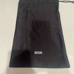 Prada Elegant Black Drawstring Pouch